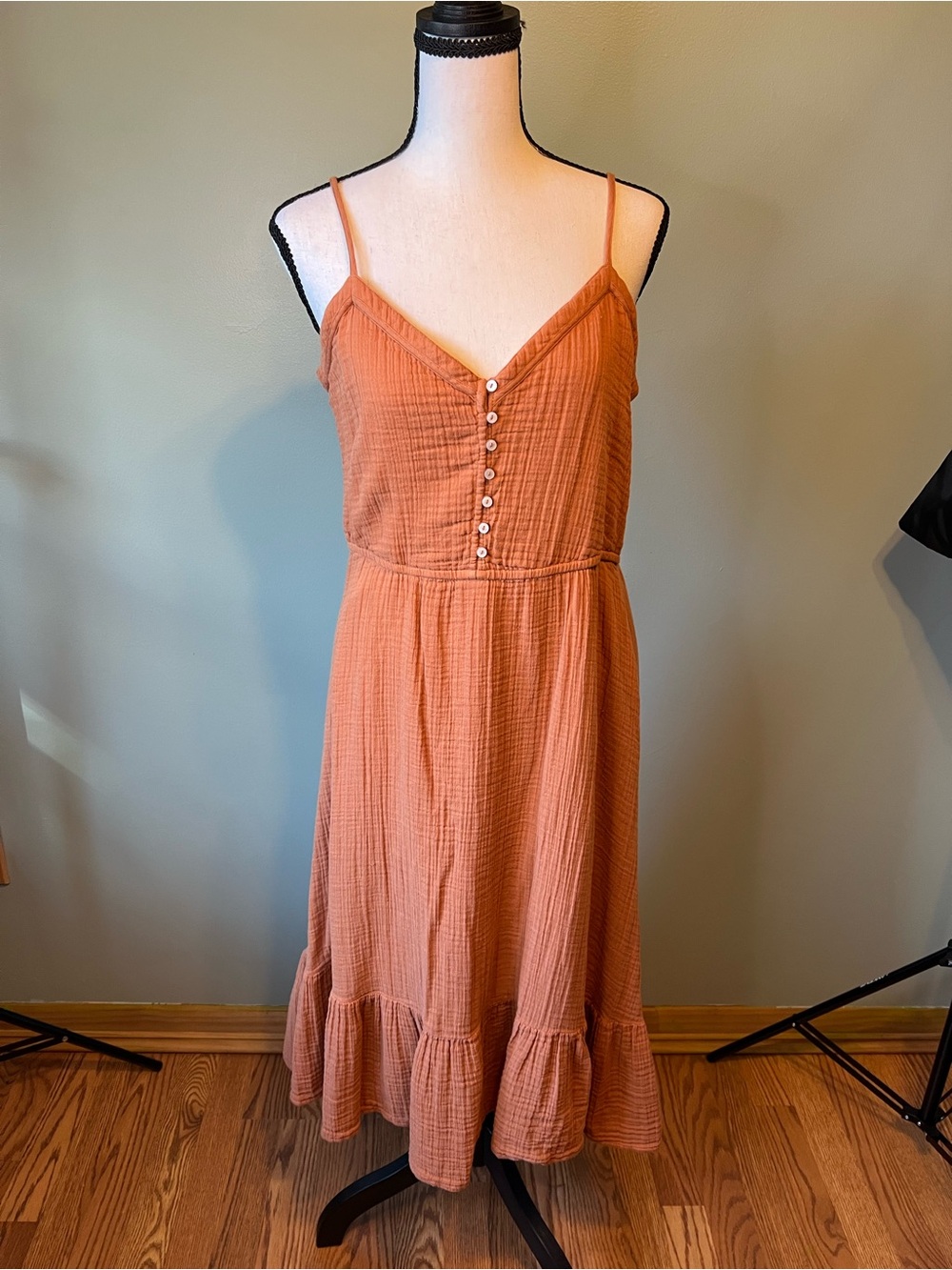 Burnt Orange Maxi Dress Size L